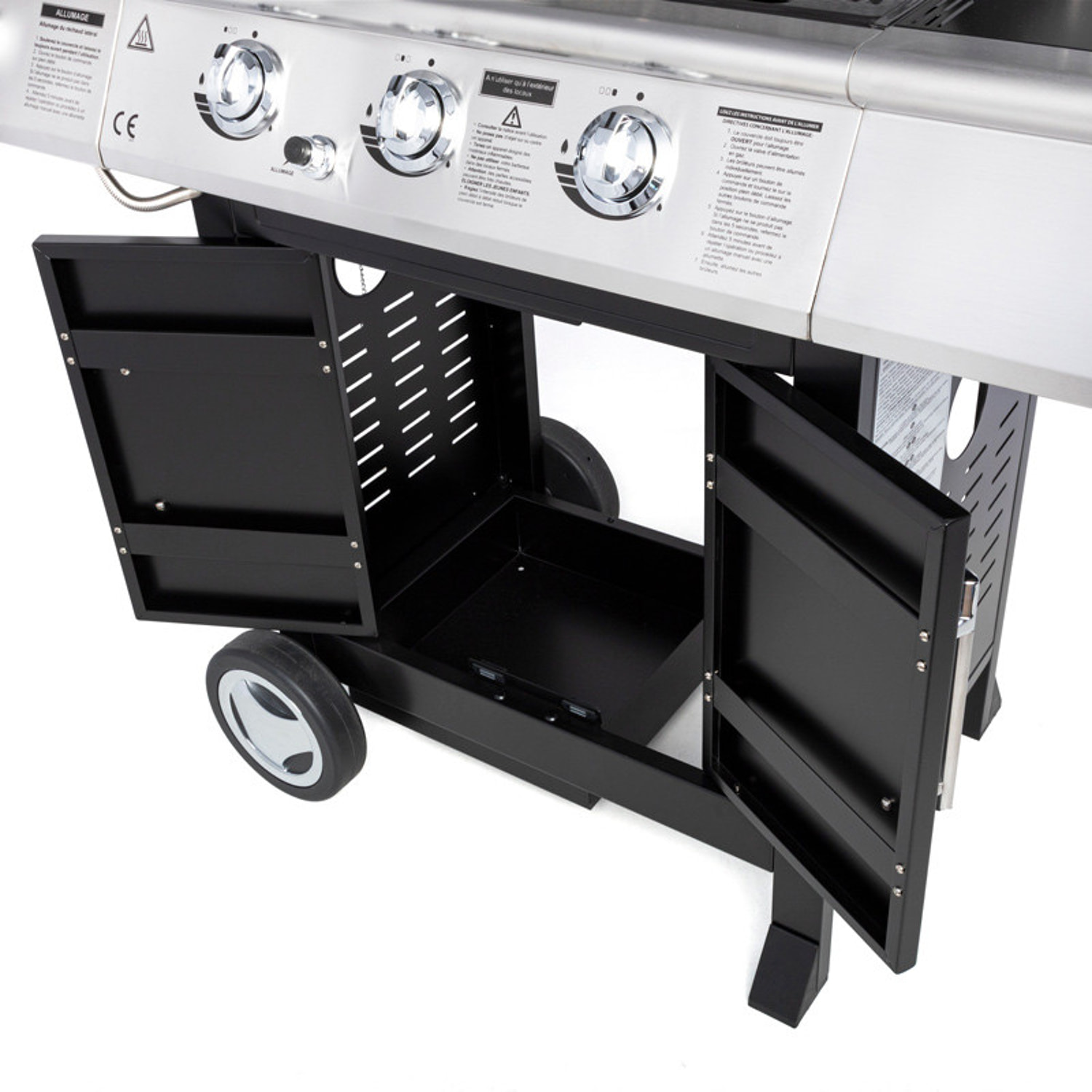 Barbecue au gaz BALTIMORE - 3 brûleurs 10,5kW + réchaud