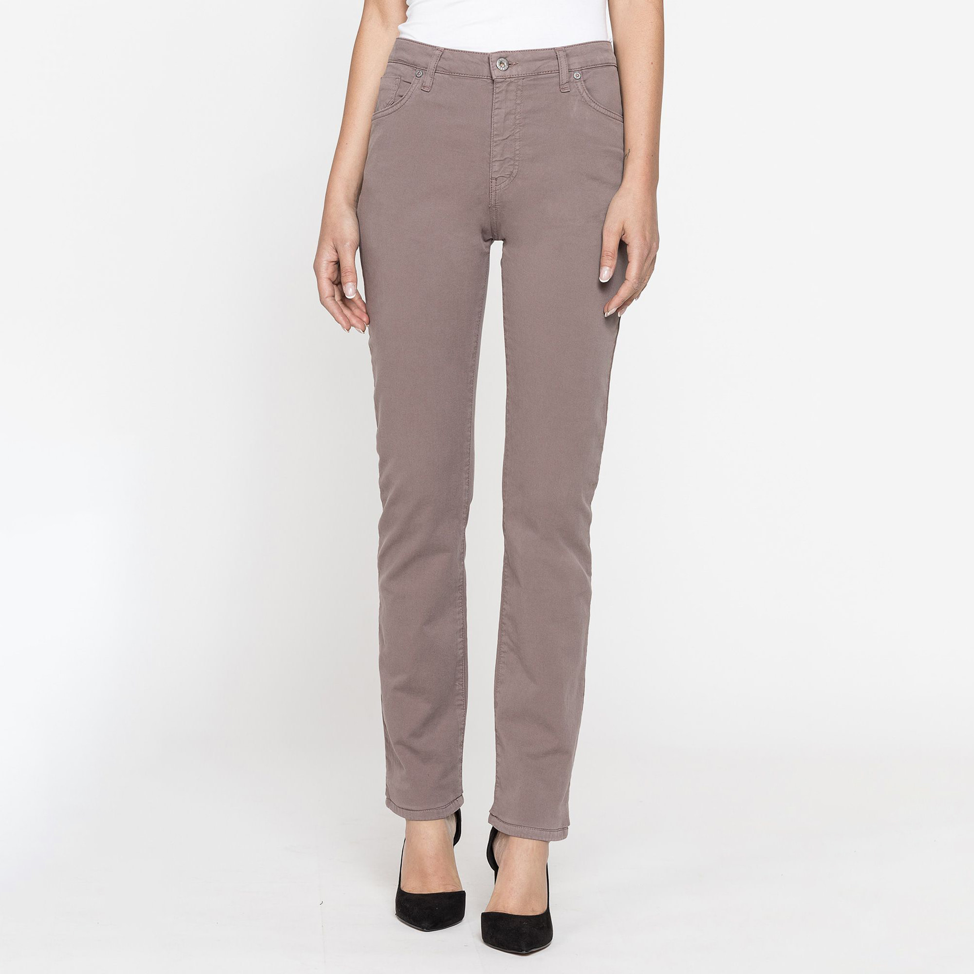 PANTALONE IN GABARDINA MOD.753 . Vita alta e gamba confortevole.