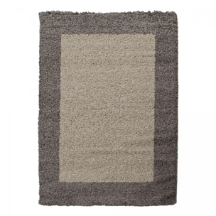 Tapis poils longs shaggy tissé motif simple NIVA