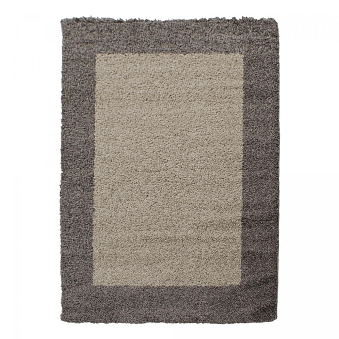 Tapis poils longs shaggy tissé motif simple NIVA