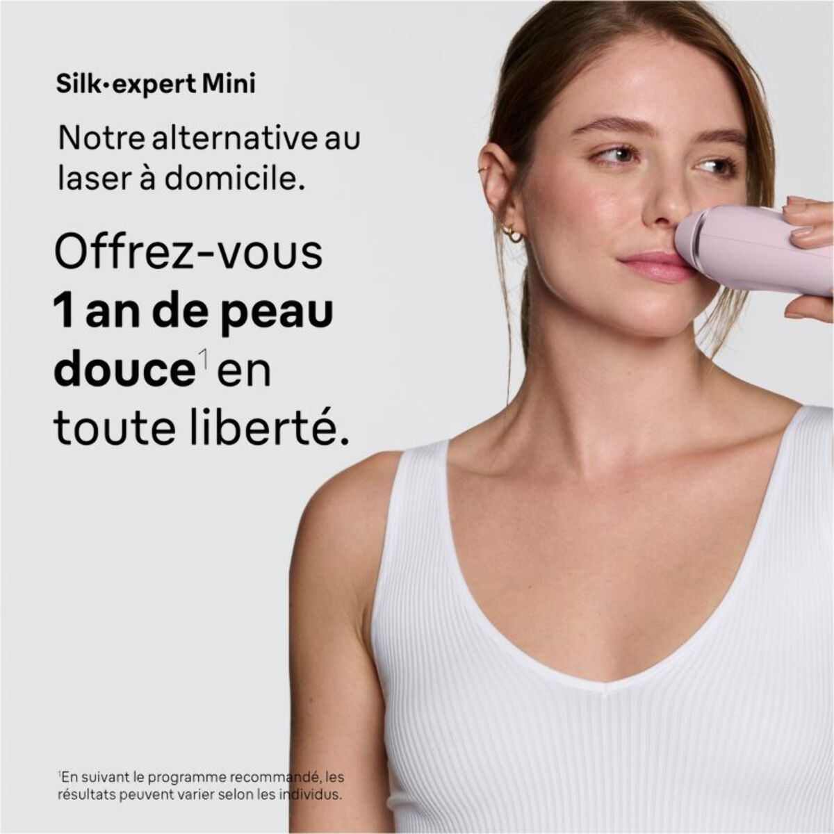Epilateur lumière pulsée BRAUN IPL PL1114 Silk-expert Mini, 1 teêt, 1 rasoir gillette Venus, 1 pochette