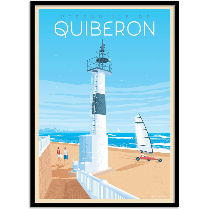 Affiche - Quiberon Bretagne - Olahoop Travel Posters
