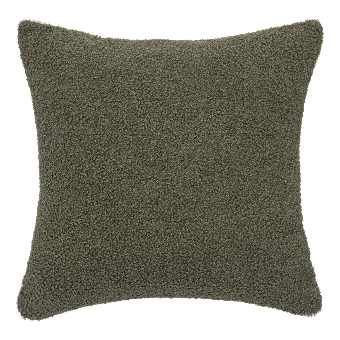 Coussin "Jaiko" en fausse fourrure 40x40cm vert kaki