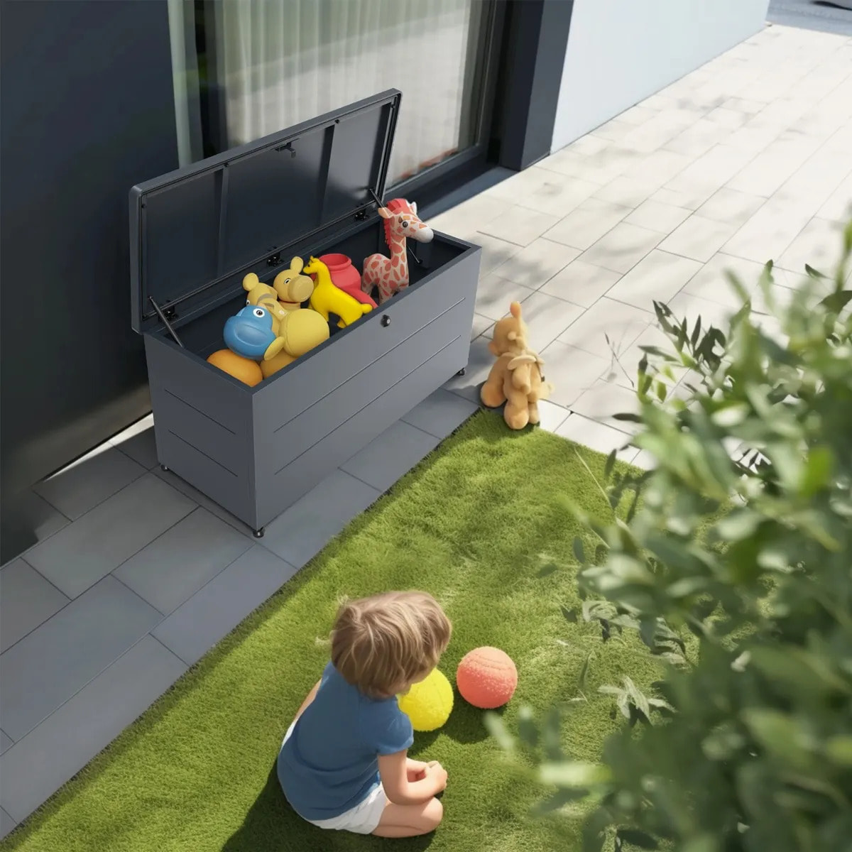 Coffre de jardin anthracite 220 L