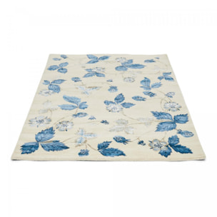 Tapis salon et chambre fait à la main en laine motif floral ALUL