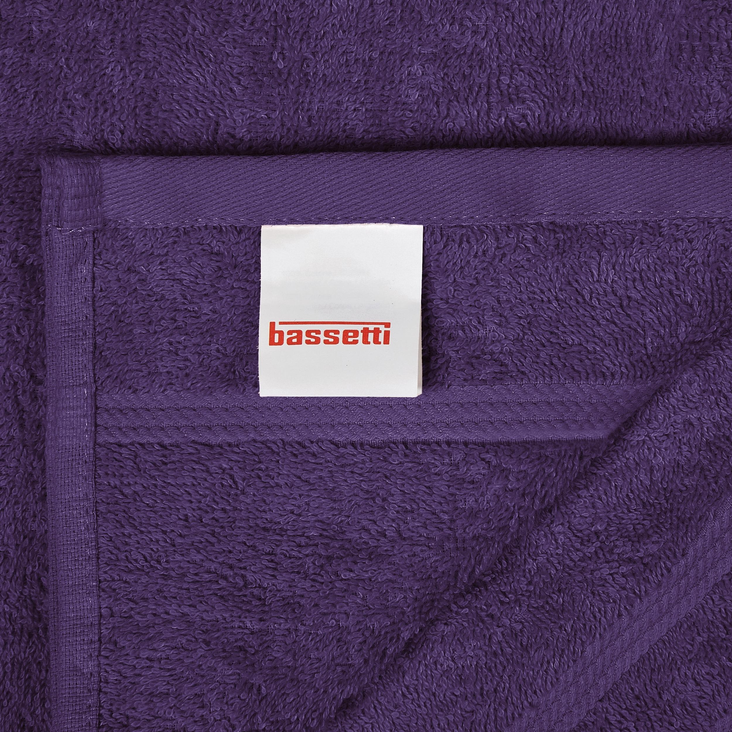 BASSETTI Morbido Asciugamano Asciugamani 480 gr 100% Cotone Set da 5 pz Collezione MONIQUE - VIOLETTO LA