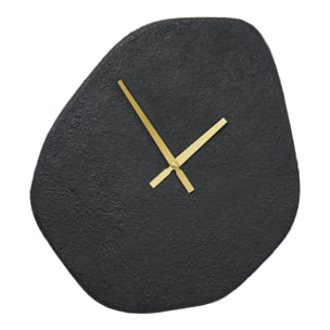 Orologio da parete Vienna in cemento nero forma organica 38x45 cm