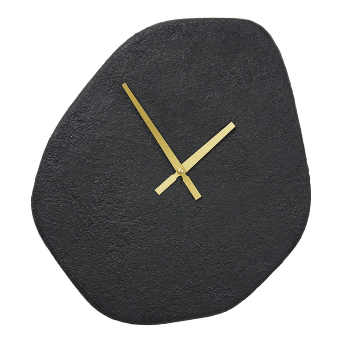 Orologio da parete Vienna in cemento nero forma organica 38x45 cm