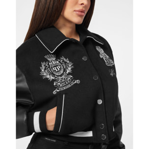 PHILIPP PLEIN Leather Bomber TEDDY