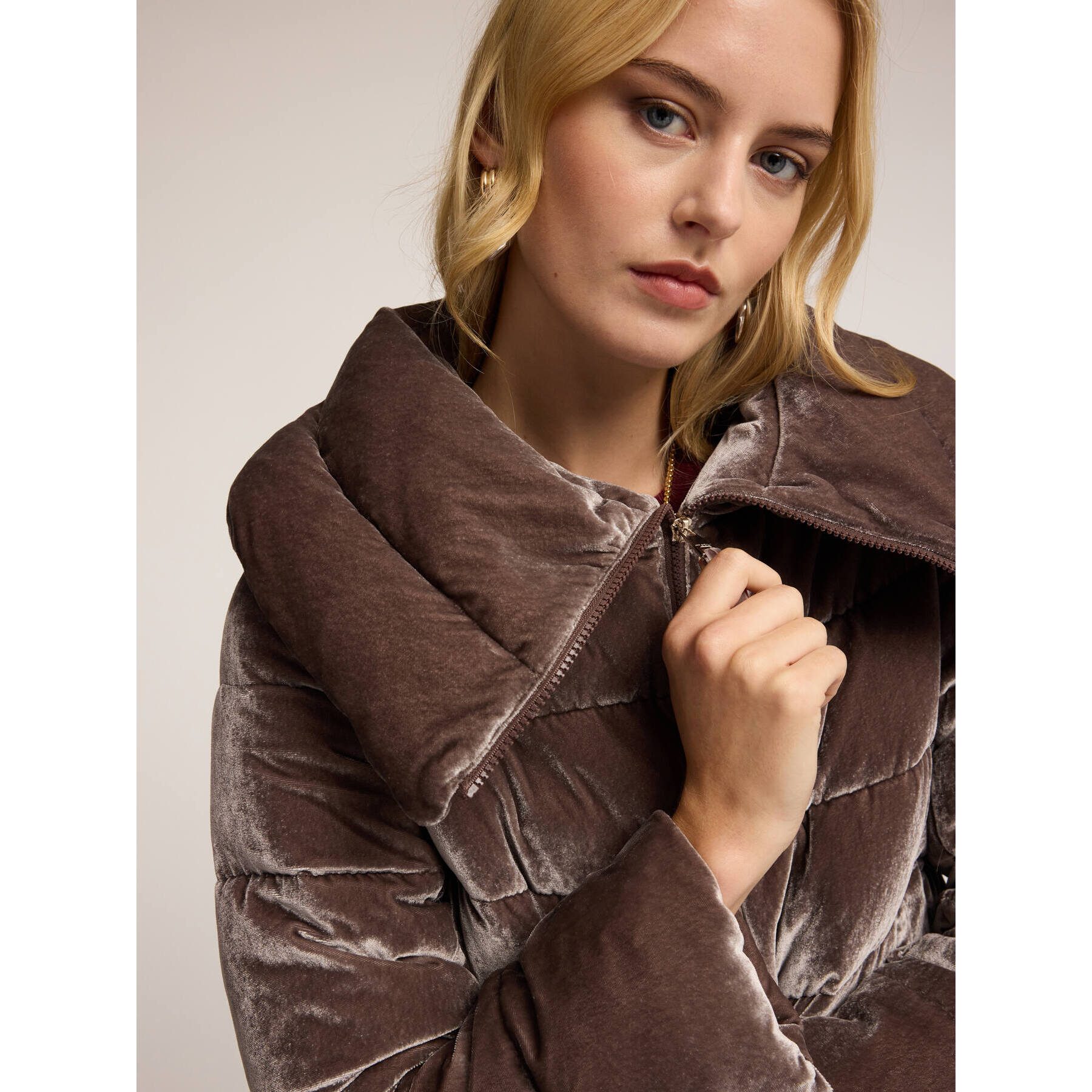 Motivi - Edredón pesado de terciopelo acolchado - Marrón