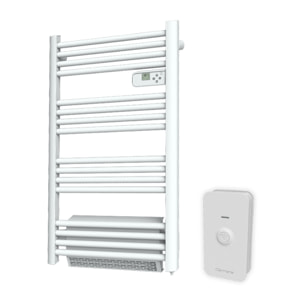 Sèche-serviettes avec soufflerie LCD sans fluide blanc 1500W connecté