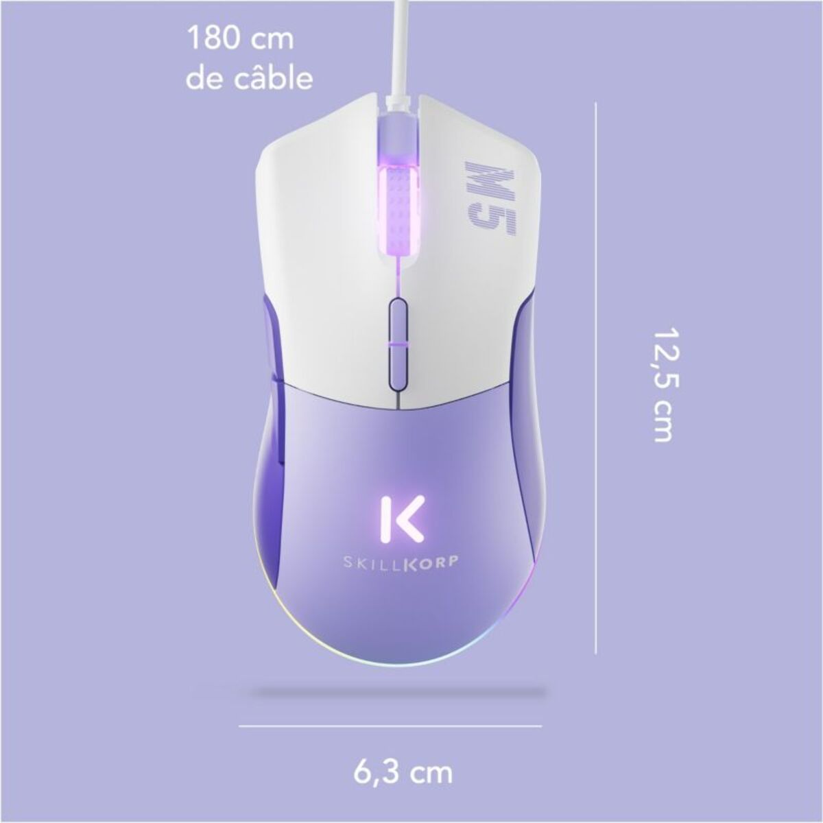 Souris Gamer Filaire SKILLKORP M5 ECO PURPLE Access