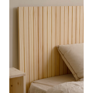 Cabecero ranurado de madera maciza tono natural de varias medidas