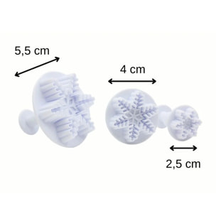 Lot de 3 emporte-pièces de Noël pour pâte à sucre motif flocon de neige Zenker Emporte-pièces