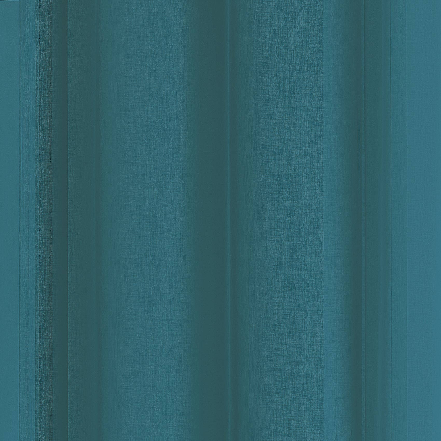 Voilage à anneaux noirs amovibles - Bleu Paon