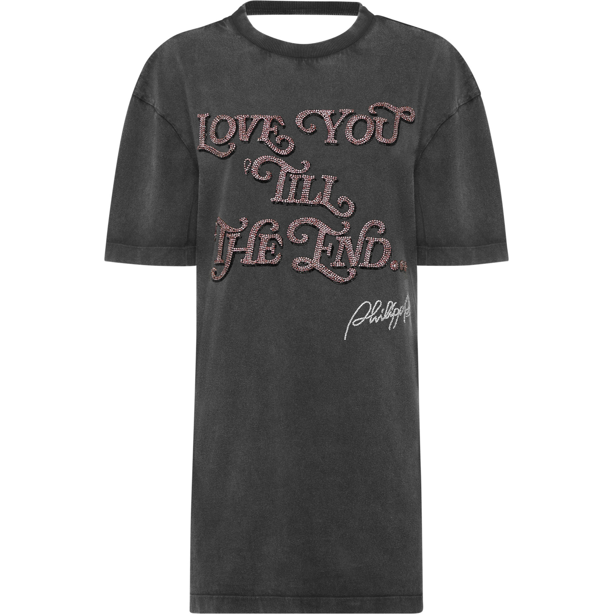 PHILIPP PLEIN Vestidos cortos con camiseta LOVE