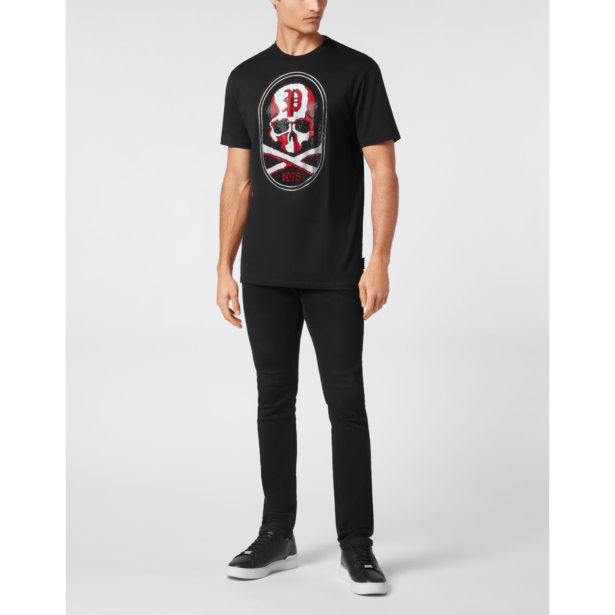 PHILIPP PLEIN Maglietta a girocollo SKULL&BONES