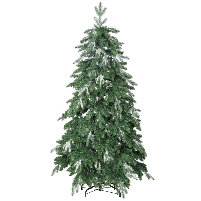 Árbol de Navidad Artificial 150 cm, Ramas Realistas con Efecto Nieve, Árbol de Navidad con Soporte de Acero, Base Plegable, Montaje Rápido, Decoración Navideña para Hogar, Fiesta