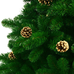 Prancer - Albero di Natale con neve e pigne Ø85 x150H cm, 450 rami e 32 pigne