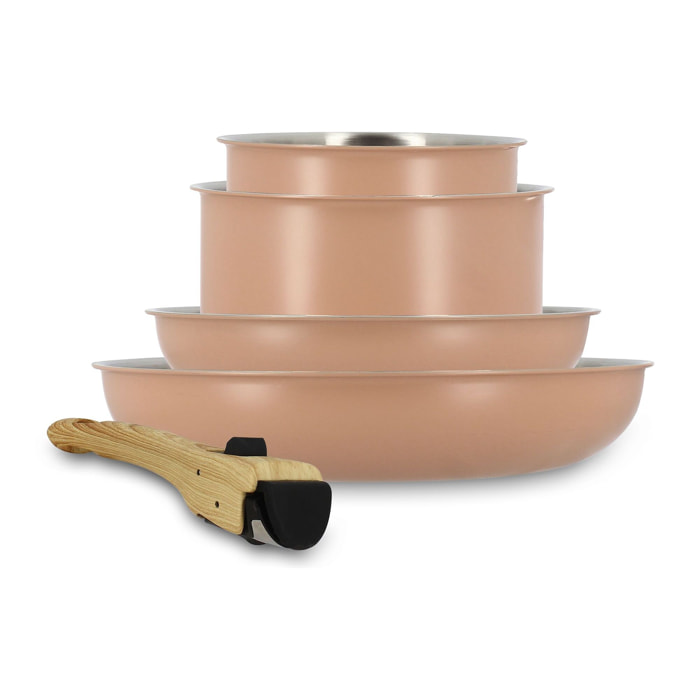 Batterie de cuisine 5 pièces en acier inoxydable - tous feux EASYNOX