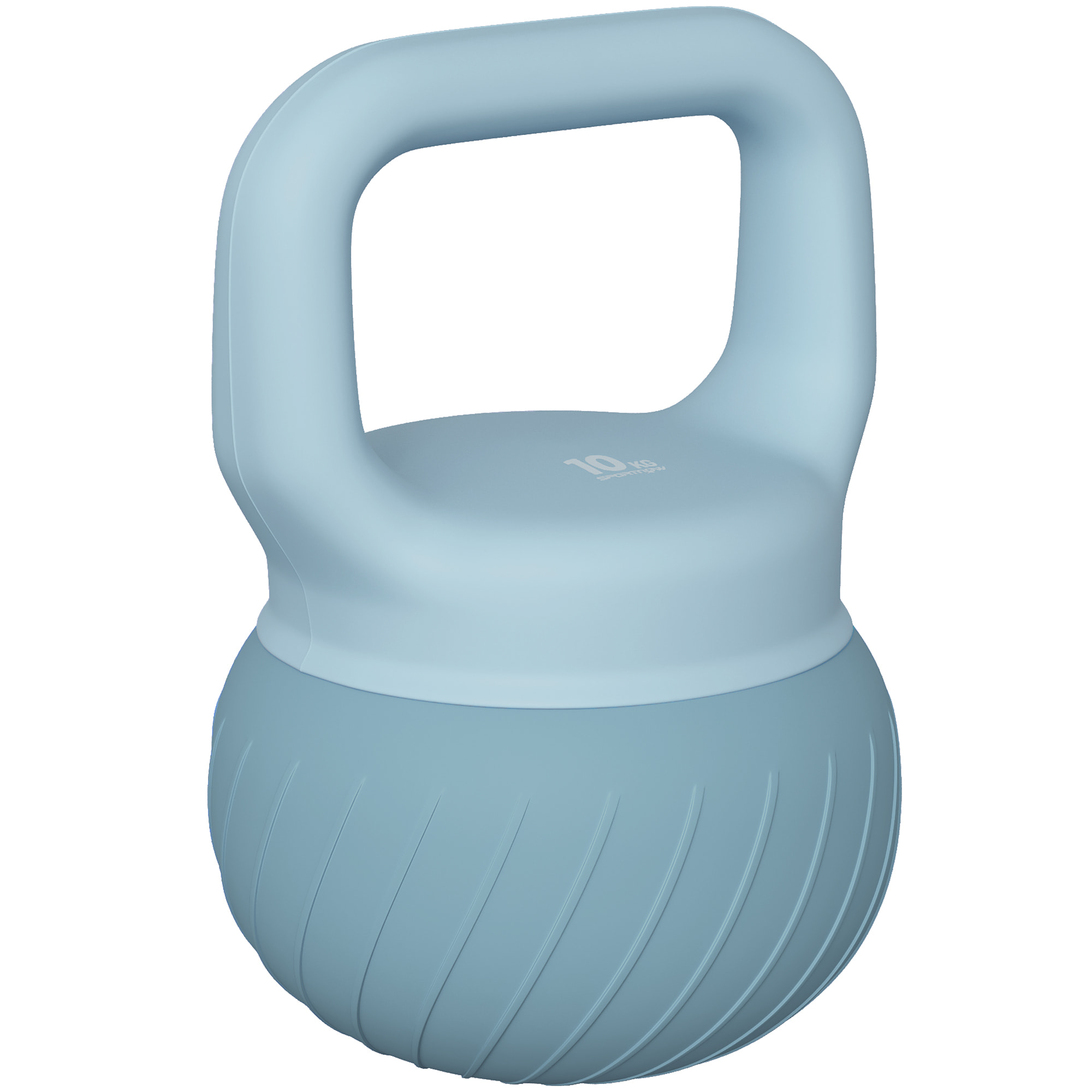 SPORTNOW Pesa Rusa 10 kg, Soft Kettlebell Relleno de Arena Metálica y Mango Antideslizante, para Entrenamiento Culturismo en Casa, Gimnasio, Azul Claro