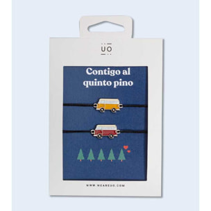 Set 2 Charms "Contigo al quinto pino"