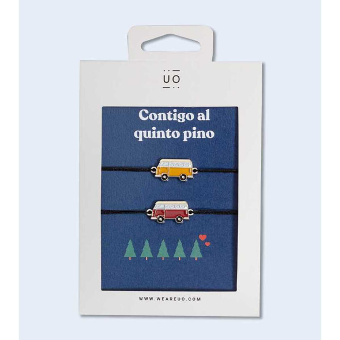 Set 2 Charms "Contigo al quinto pino"