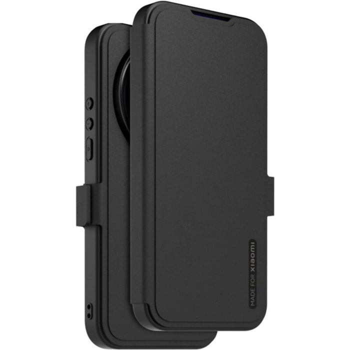 Etui avec cordon MADE FOR XIAOMI premium noir + dragonne Xiaomi 17 Ultra