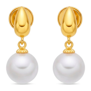 Pendientes Rosmi acabado oro amarillo 18k
