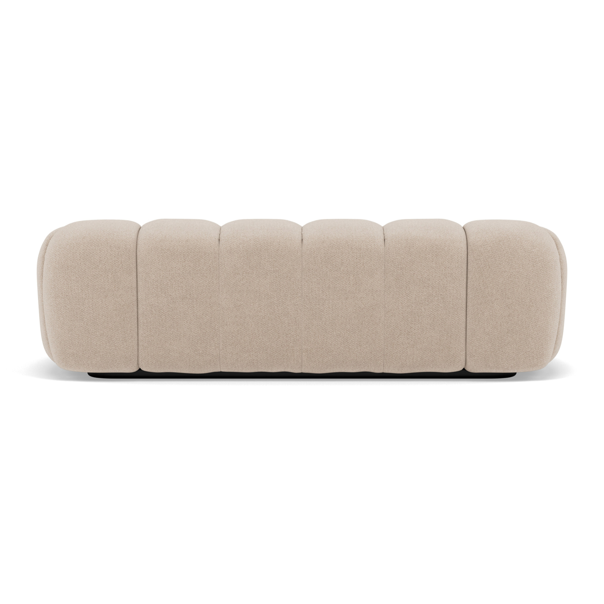 Ava - canapé 3 places bubble en velours texturé - Beige