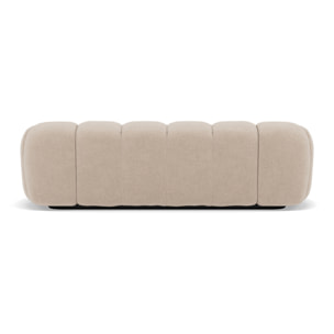 Ava - canapé 3 places bubble en velours texturé - Beige