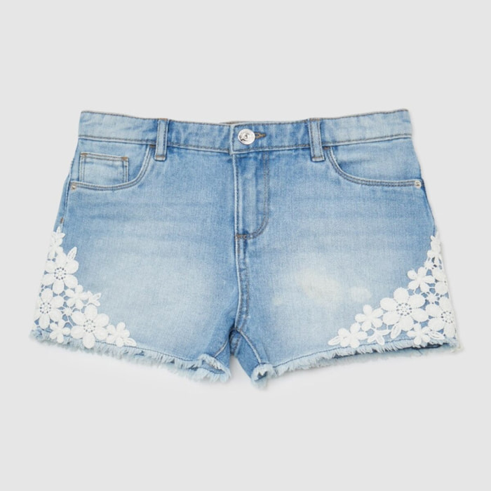 Pantaloncini di jeans con ricami