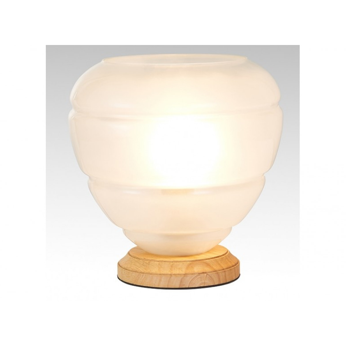 Lampe à poser en verre blanc opaque - CHAMPI
