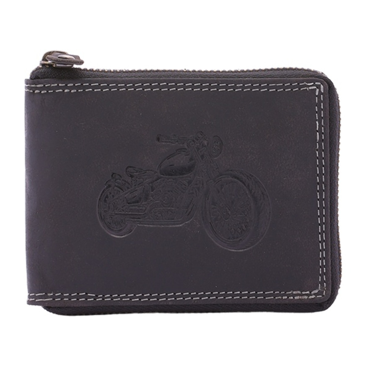 Portafoglio uomo in vera pelle - Modello False - Casual - 9.5 x 12.5 x 2.5 cm