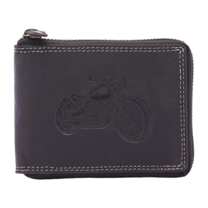 Portafoglio uomo in vera pelle - Modello False - Casual - 9.5 x 12.5 x 2.5 cm