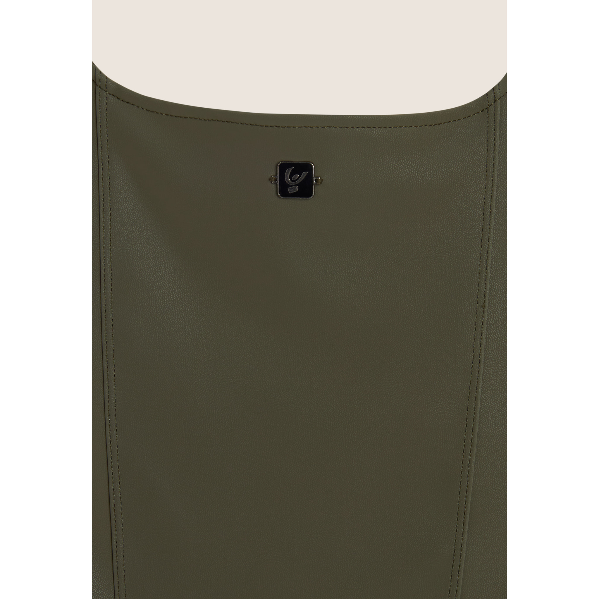 Body scollo quadrato in similpelle lucida