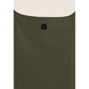 Body scollo quadrato in similpelle lucida