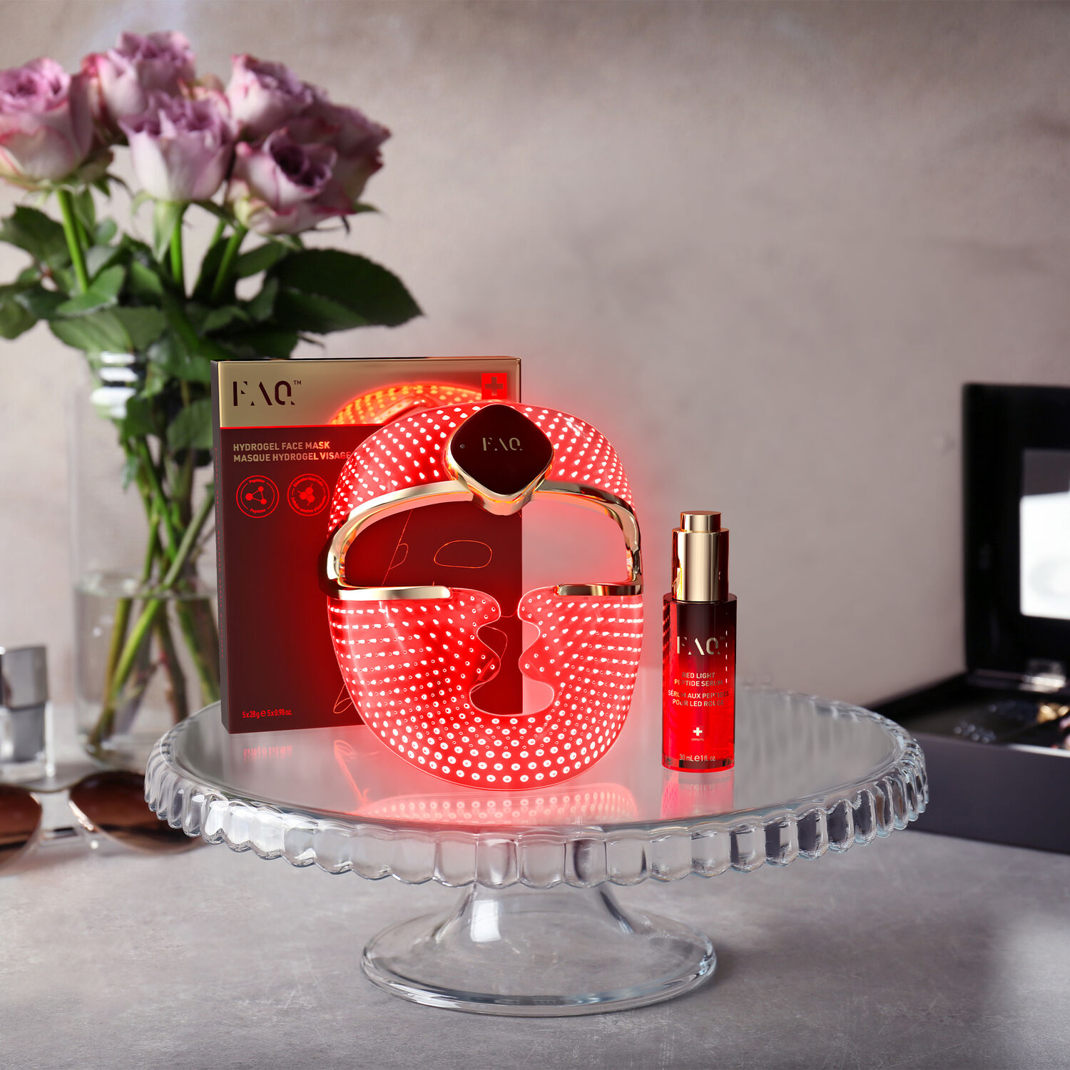 FAQ™ Red Serum Light Peptide - Sérum aux Peptides pour LEDs rouges 30ml - Jonquille de mer, Acide Hyaluronique, Thé Vert et Cica