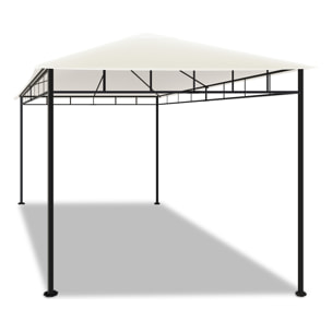 Gazebo 3x2 M esterni ferro battuto elegante gazebo da giardino ecrù