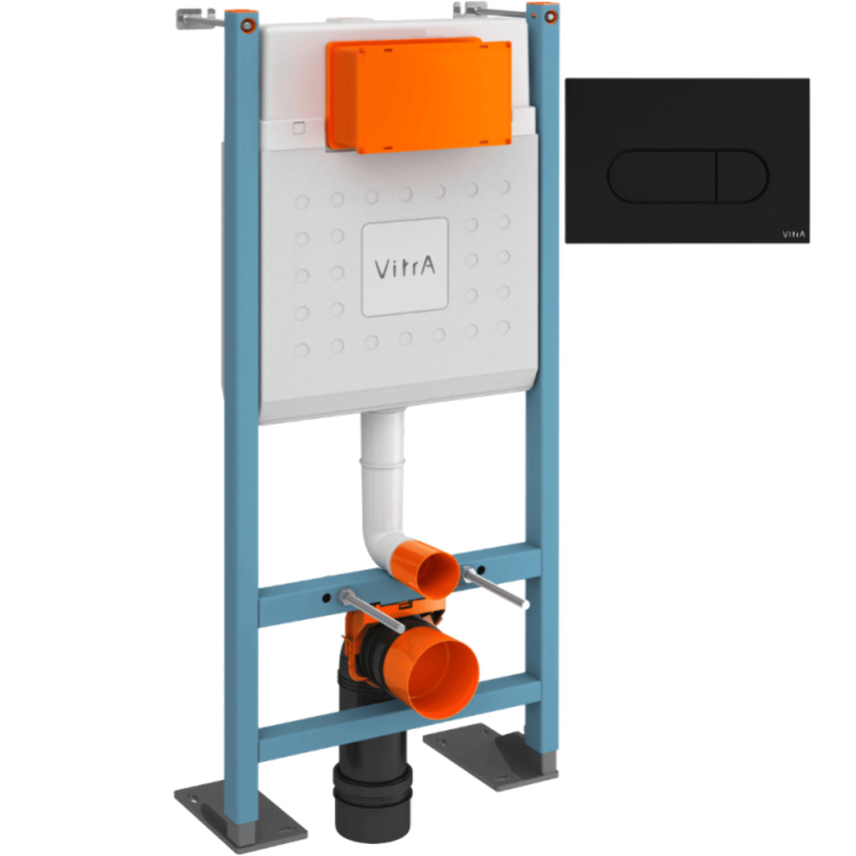 Bâti-support V-Fix Core auto-portant + Plaque Root Round Noir mat