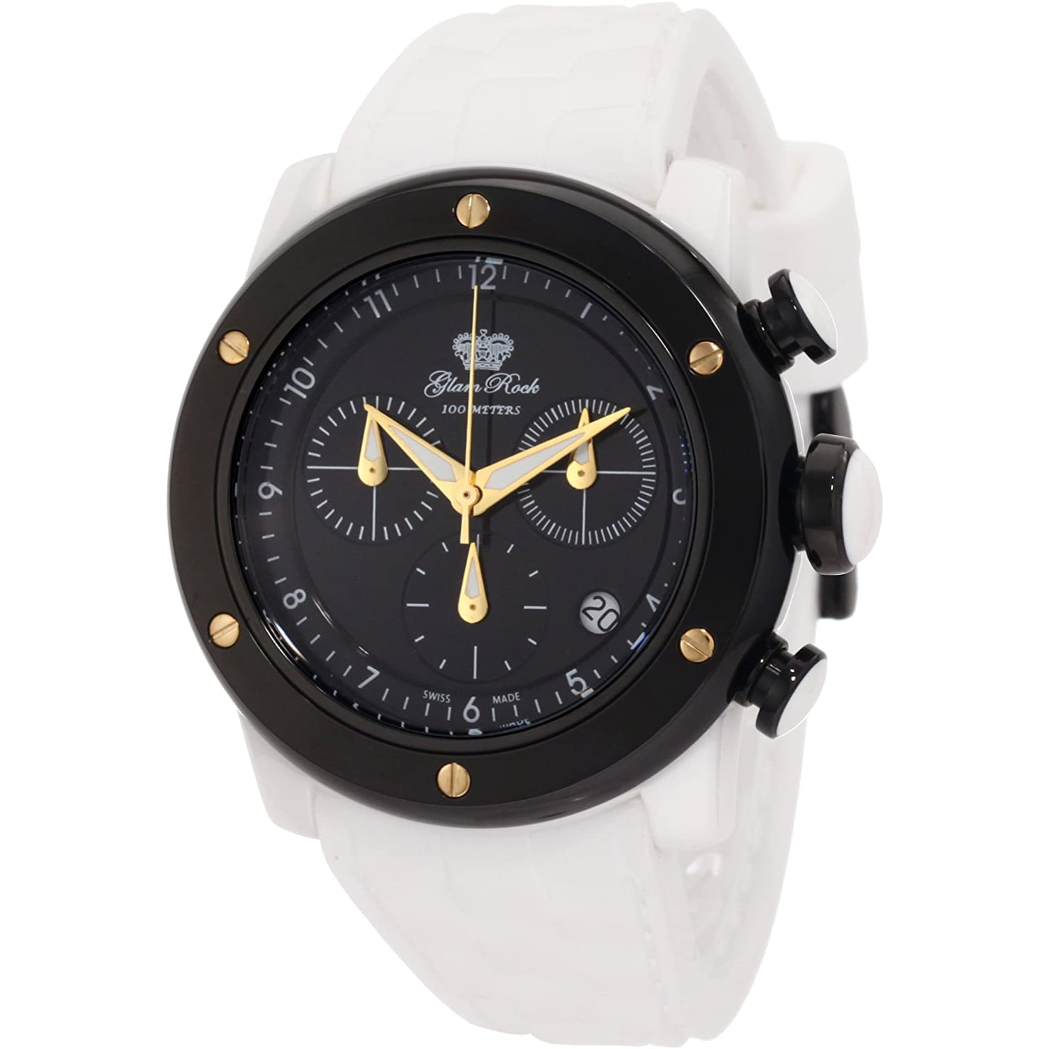 Reloj Glam Rock GR50115 Unisex Analogico Cuarzo ronda swiss made con Correa de Silicona