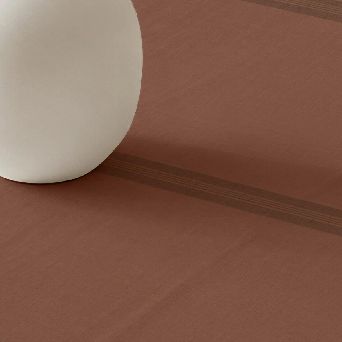 Nappe ronde anti-taches Nua Terre cuite