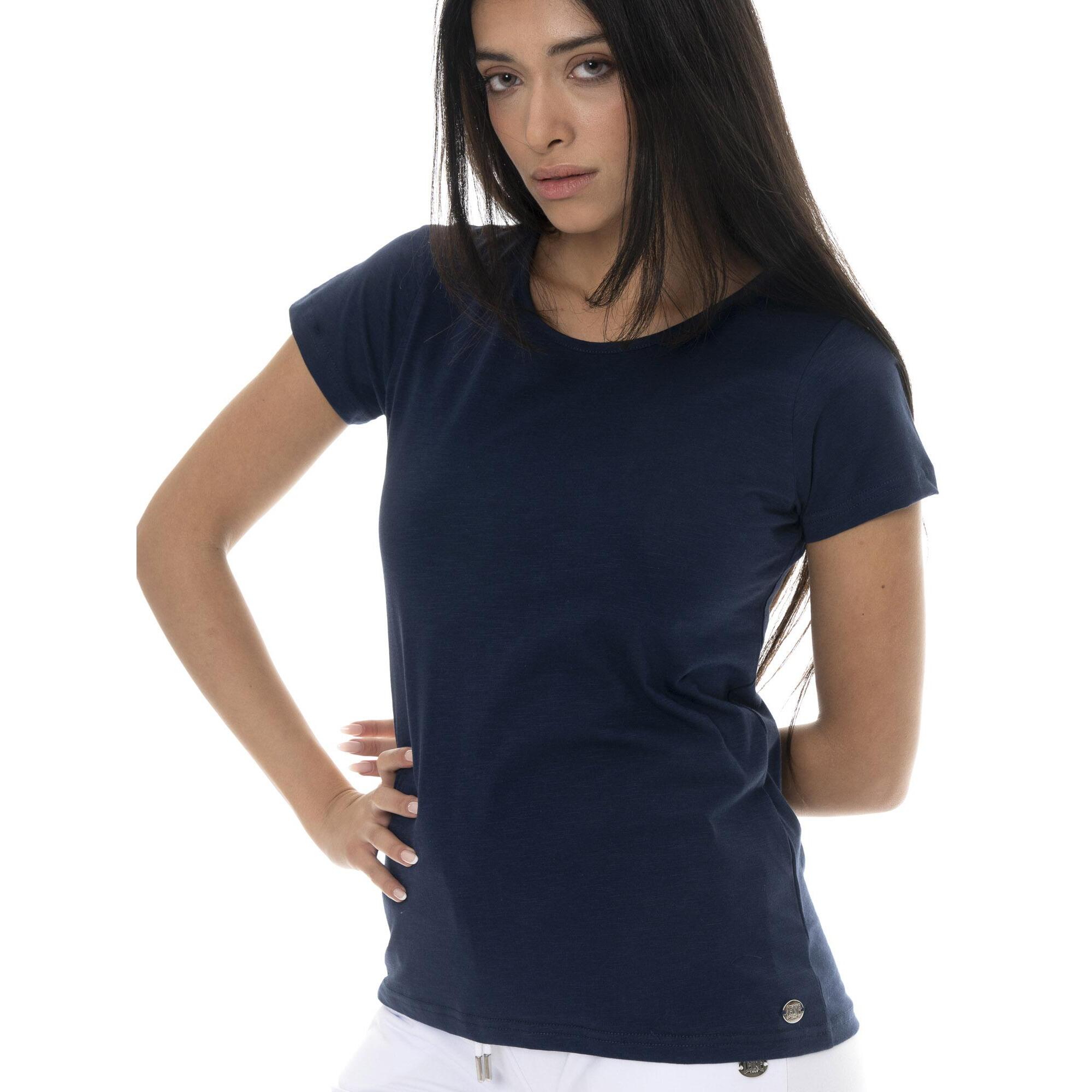 Leone Camiseta básica de mujer de manga corta