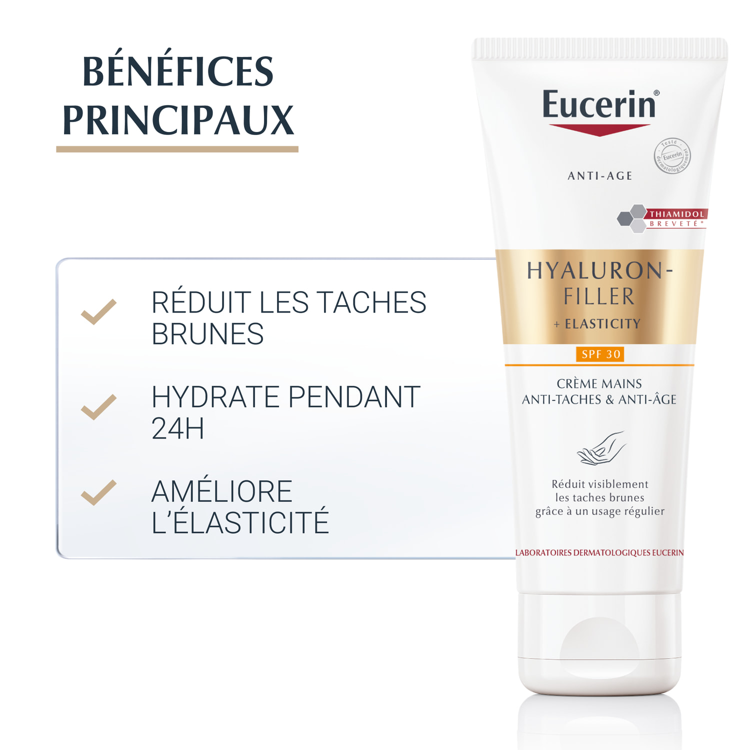Hyaluron-Filler Elasticity - Crème Mains Anti-Taches & Anti-Age SPF30 - 75 ml