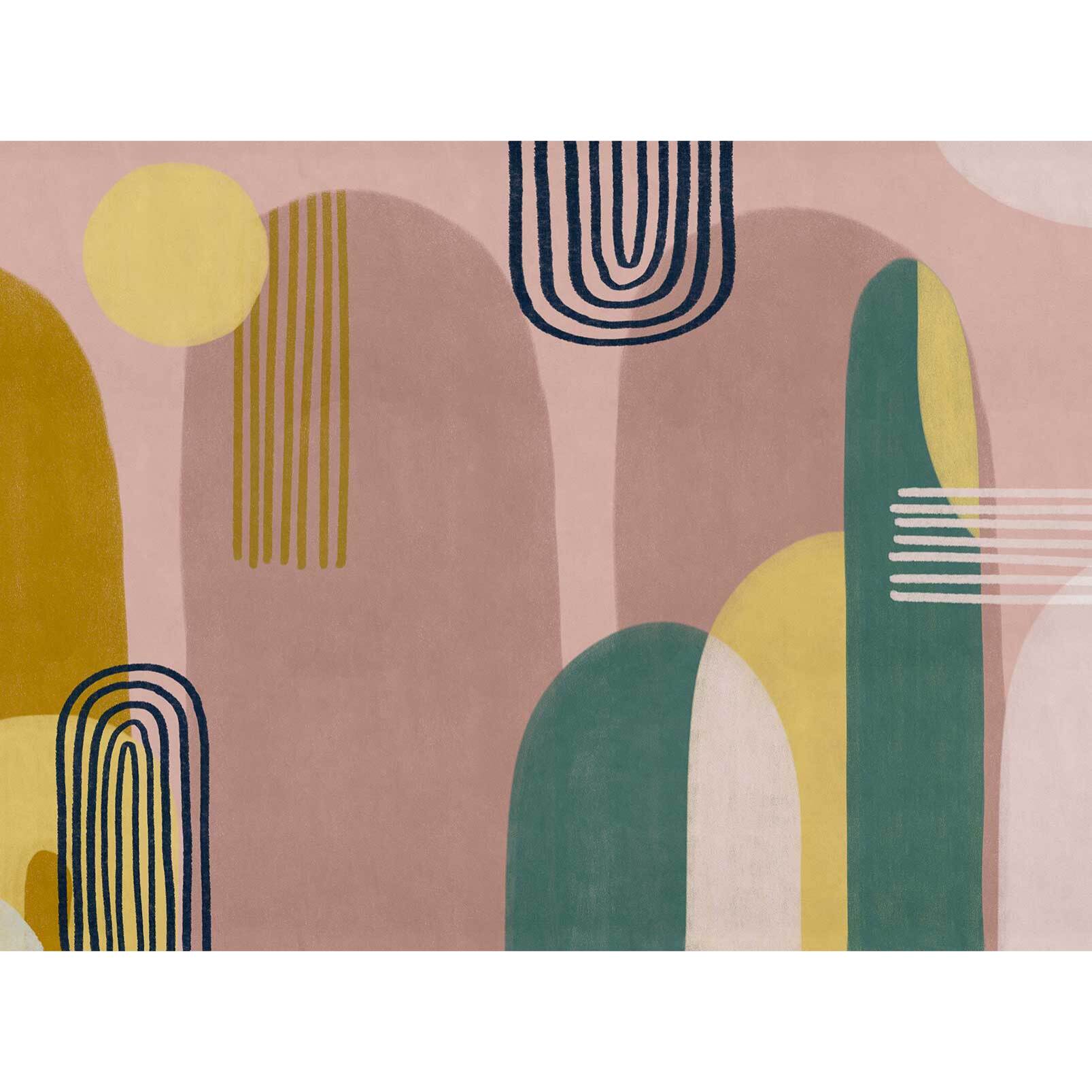 Papier peint panoramique Éclosion Blush Terracotta Intissé