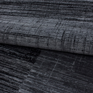 PLUS - Tapis à poils courts géométrique noir - PLU8001NOI