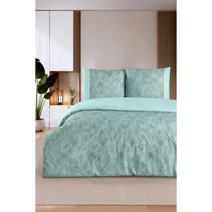 Parure housse de couette et taie(s) d'oreiller coton imprimé