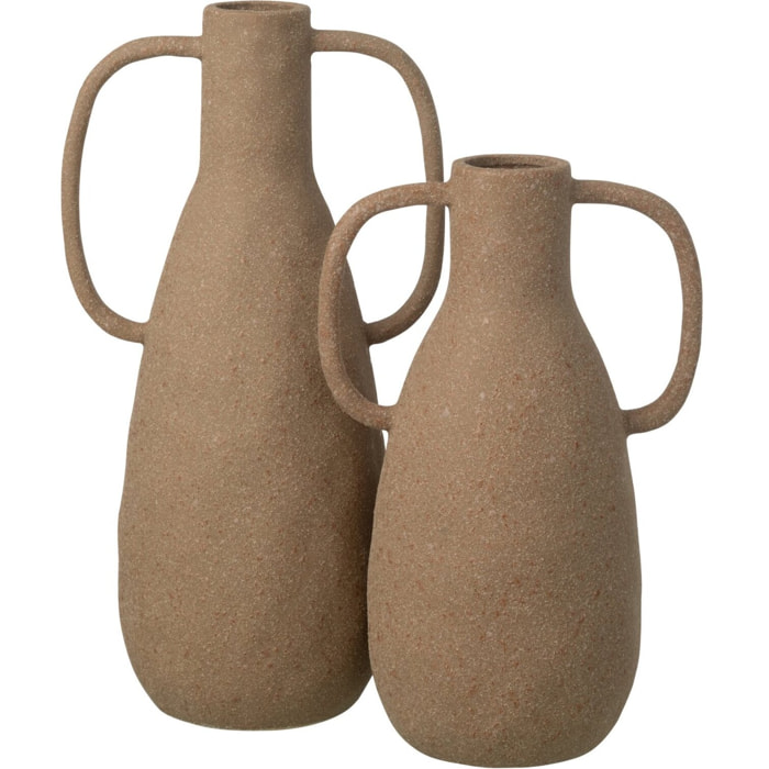 J-Line Vase Jodi - grès - taupe - large