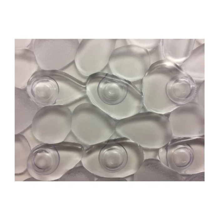 Tapis Fond de douche rond PVC RIVERSTONE Clair Spirella