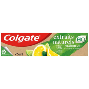 Pack de 12 - COLGATE Dentifrice Natural Extracts Bio Fraîcheur Citron et Agrumes 75ml